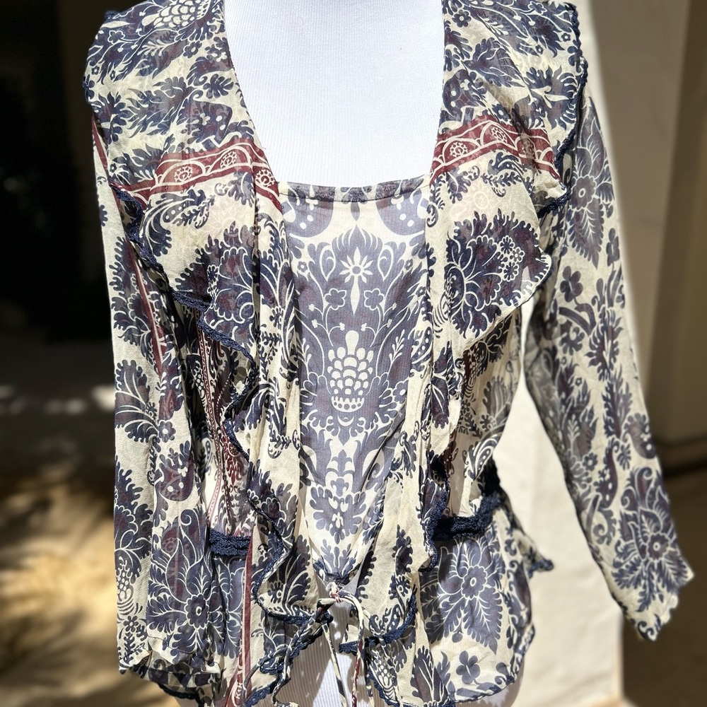 Plenty 100% silk blouse size 8